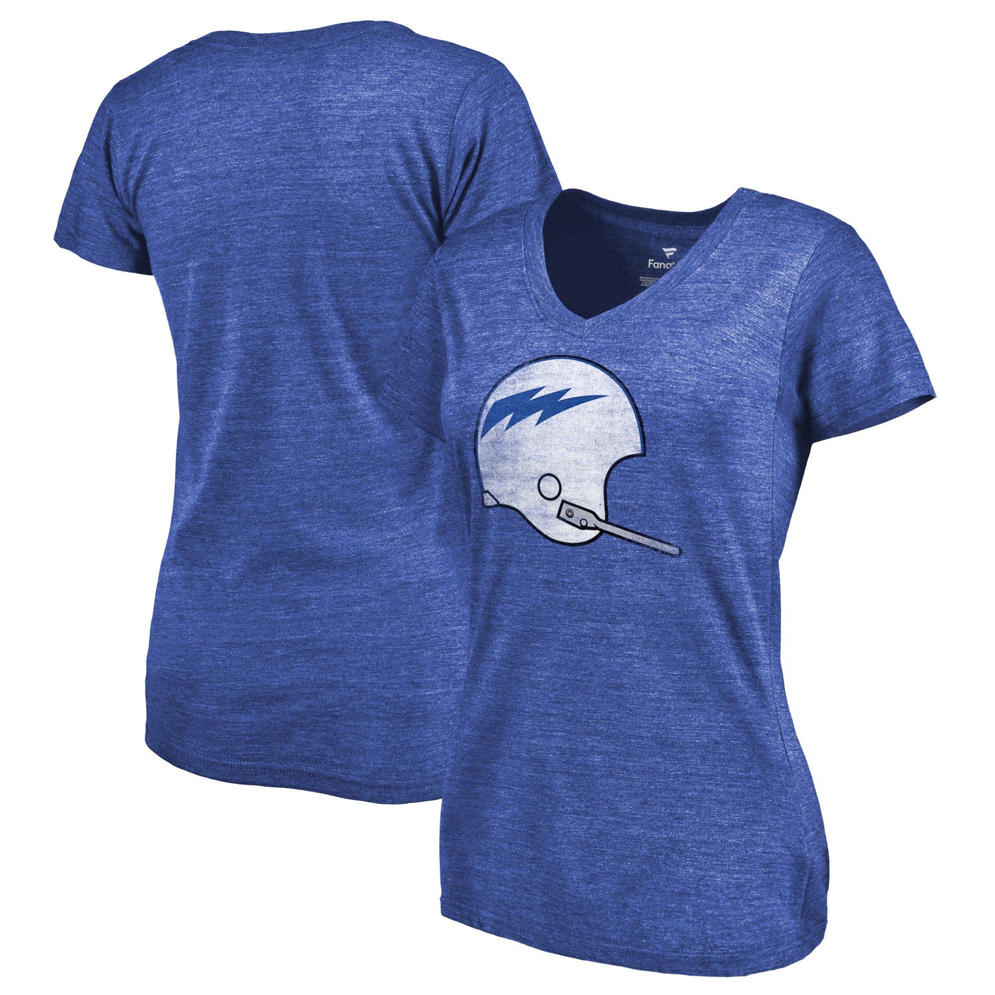 2020 NCAA Fanatics Branded Air Force Falcons Women Royal College Vault Primary Logo TriBlend VNeck TShirt->customized nba jersey->Custom Jersey